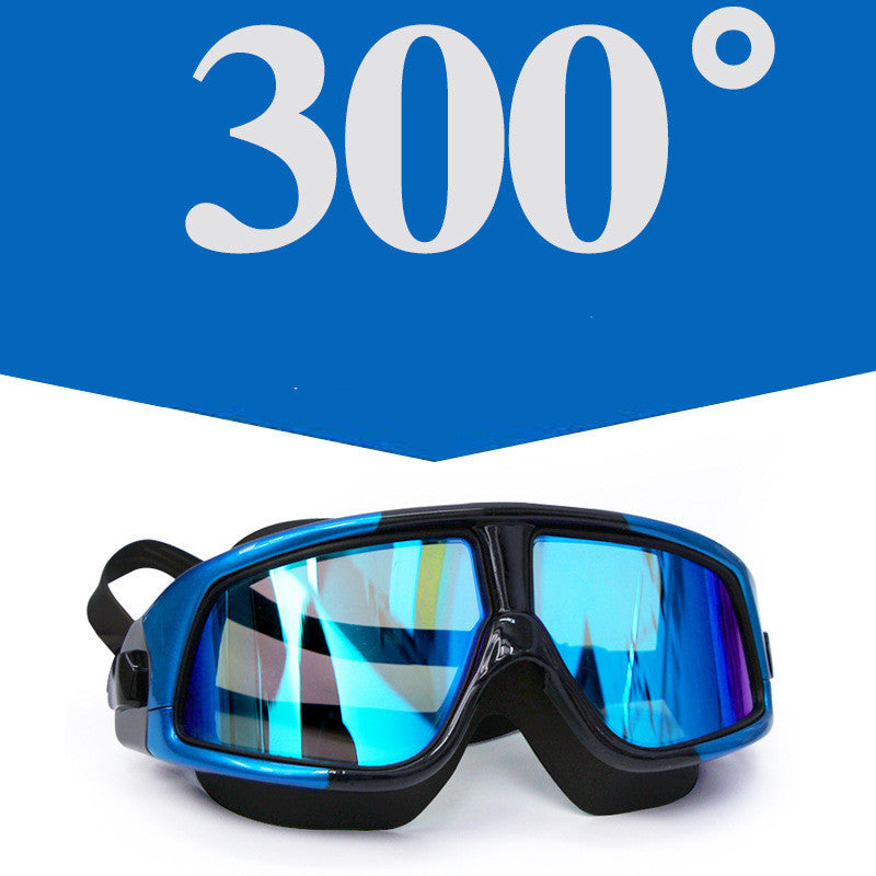 Goggles Electroplating Waterproof Big Frame Transparent Myopia Swimming Diving Goggles For Adults